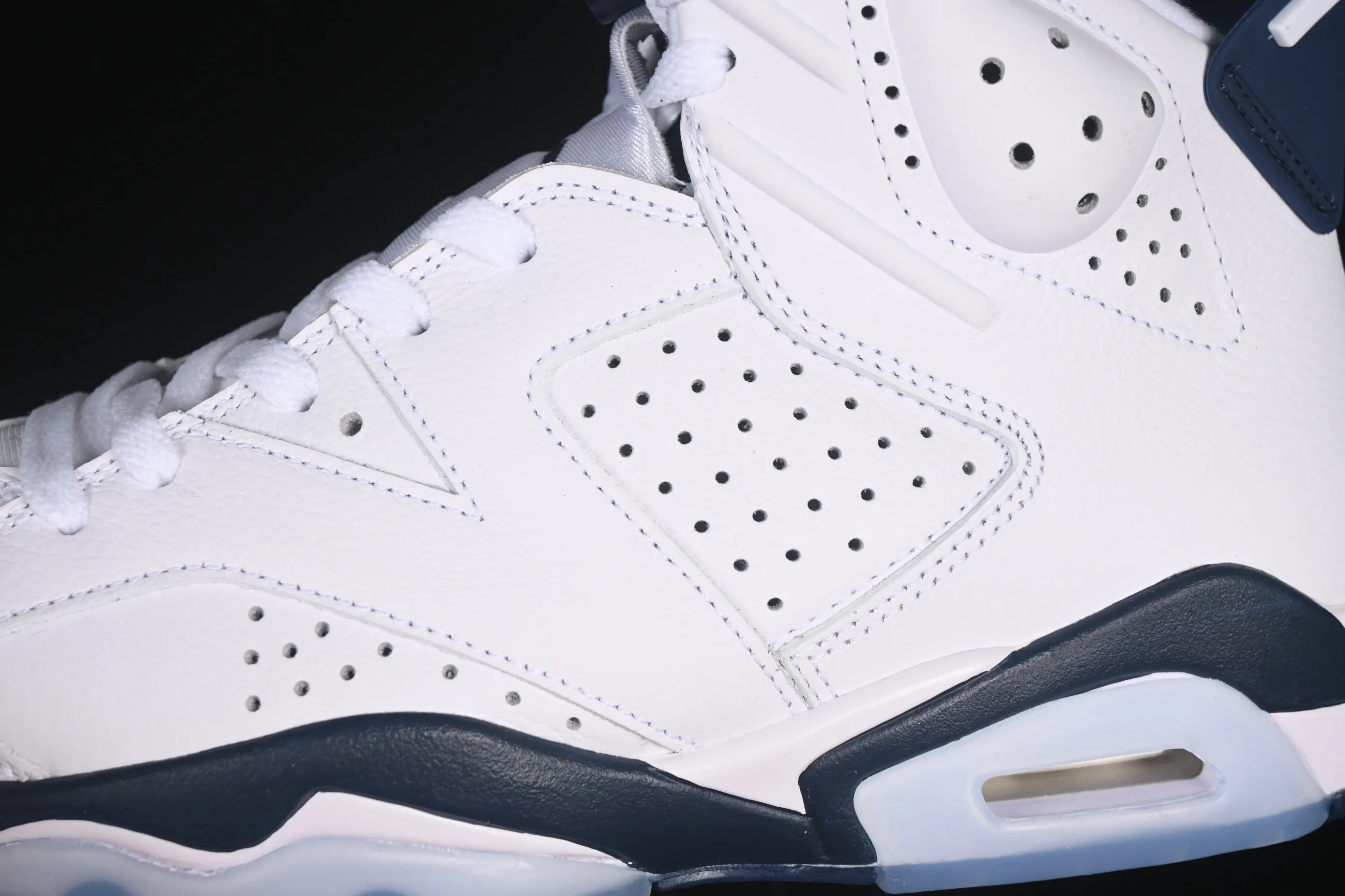 All categories Air Jordan Jordan series basketball shoes Air Jordan 6 F version Air Jordan 6 Retro "Midnight Navy" AJ6 Joe 6 white sea blue CT8529-141
